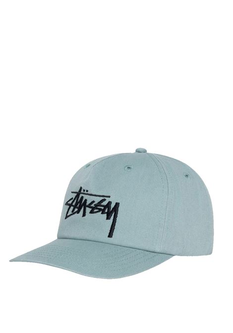 cappello mid-depth big stock snapback uomo nero celeste STÜSSY | 13111452677