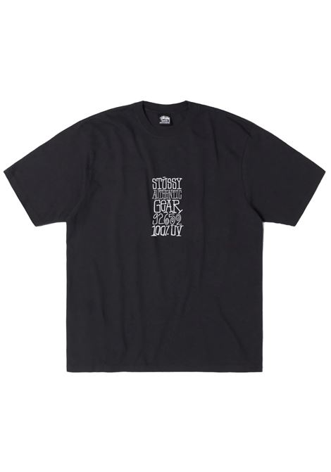 aurthentic gear tee pigment dyed man balck STÜSSY | 19051240090