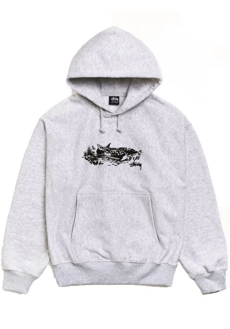 felpa fawn hoodie uomo grigia STÜSSY | 19251430062