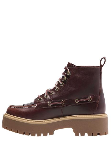 stone street mid lace up boots woman burgundy TIMBERLAND | TB0A27YZEIW1