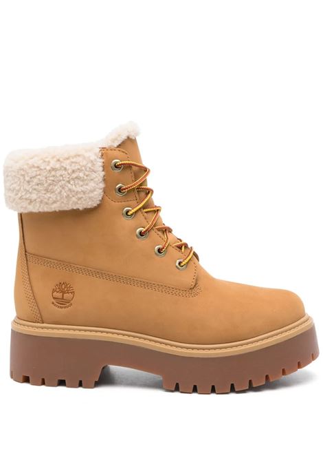 strone street mid lace warm lined boots woman camel TIMBERLAND | TB0A2PU67541