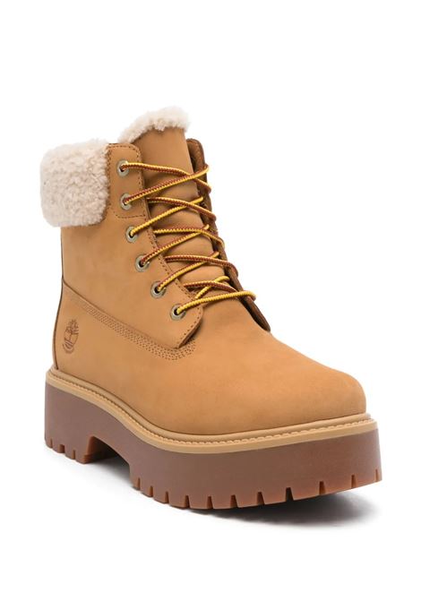 strone street mid lace warm lined boots woman camel TIMBERLAND | TB0A2PU67541
