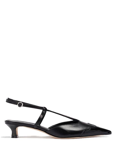 saga slingback pumps woman black in leather AEYDE | A11-PU-GRGS35KT57-SS24-800-055BLACK