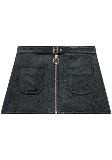 gonna buckle zipped viny mini skirt COURRÈGES | 124CJU154VY00149999