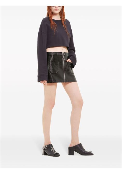 gonna buckle zipped viny mini skirt COURRÈGES | 124CJU154VY00149999