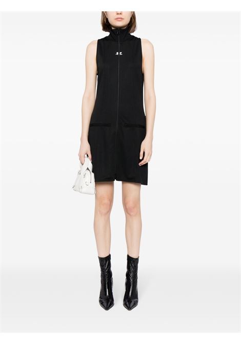 abito interlock tracksuit dress woman black in polyester COURRÈGES | 124JRO355JS00919999