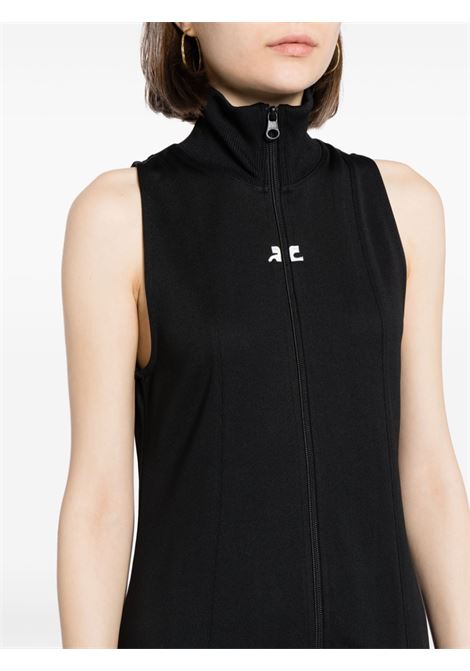 abito interlock tracksuit dress woman black in polyester COURRÈGES | 124JRO355JS00919999