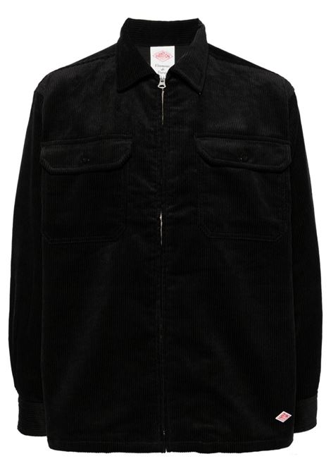 zipped jacket men black in cotton DANTON | DT-B0173BLACK