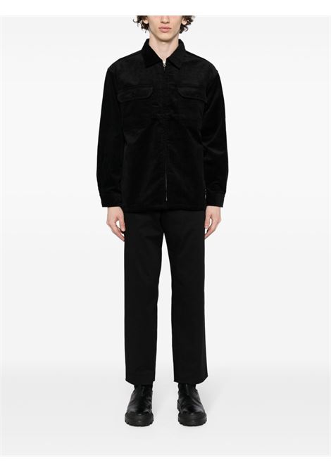 zipped jacket men black in cotton DANTON | DT-B0173BLACK