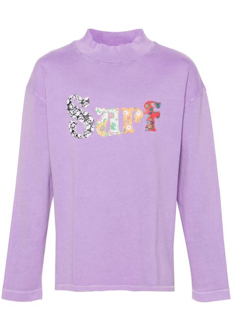 embroidered t-shirt unisex purple in cotton ERL | ERL08T0091