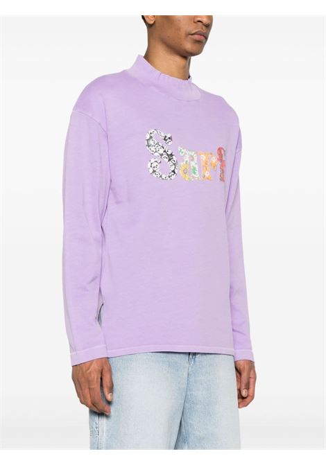 embroidered t-shirt unisex purple in cotton ERL | ERL08T0091
