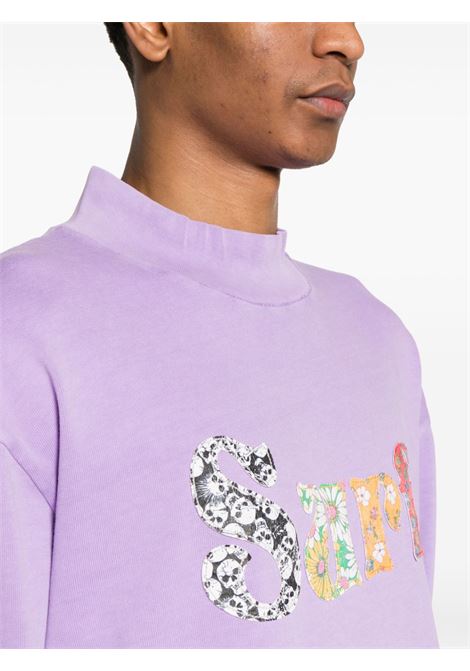 embroidered t-shirt unisex purple in cotton ERL | ERL08T0091