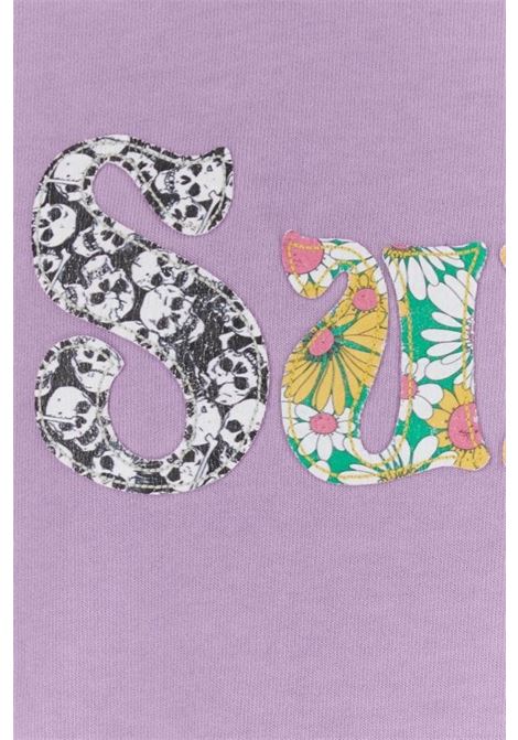embroidered t-shirt unisex purple in cotton ERL | ERL08T0091