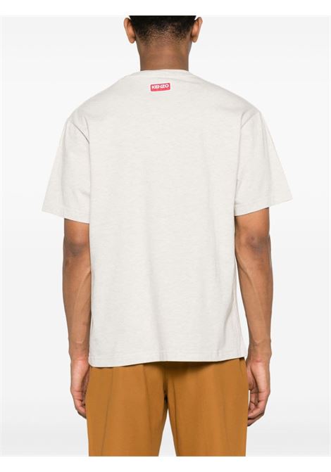 t-.shirt lucky tiger uomo grigio in cotone KENZO | FE58TS0064SG93