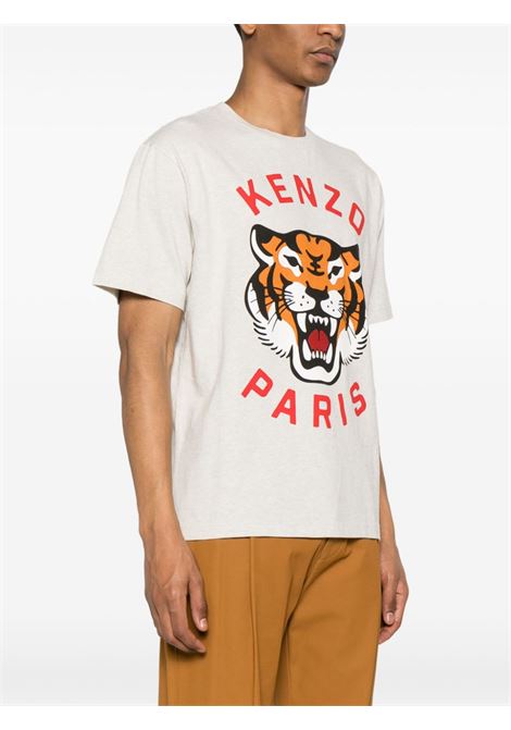 t-.shirt lucky tiger uomo grigio in cotone KENZO | FE58TS0064SG93