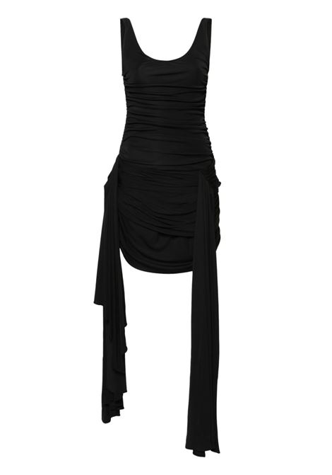 draped dress woman black in viscose MUGLER | 24S1RO158660091999