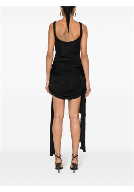 draped dress woman black in viscose MUGLER | 24S1RO158660091999
