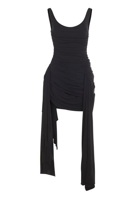 draped dress woman black in viscose MUGLER | 24S1RO158660091999