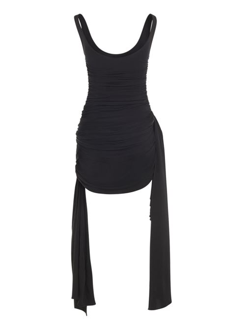draped dress woman black in viscose MUGLER | 24S1RO158660091999