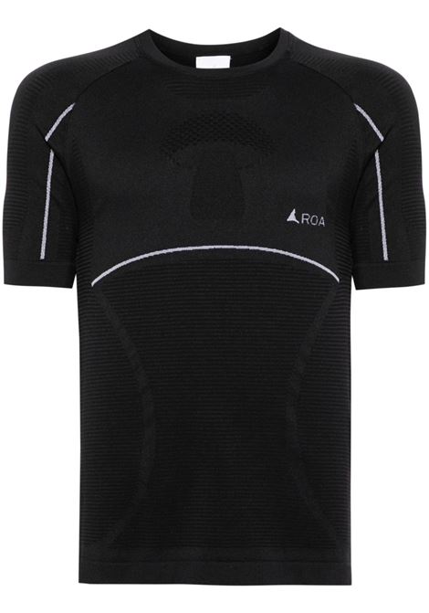 seamless shortsleeve t-shirt men black in polyamide ROA | RBMW0101FA73BLK0001