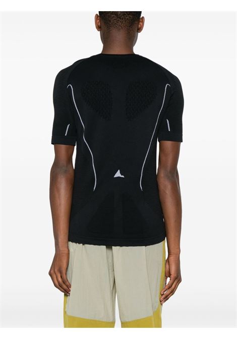 t-shirt seamless shortsleeve uomo nera in poliammide ROA | RBMW0101FA73BLK0001