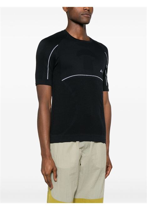 t-shirt seamless shortsleeve uomo nera in poliammide ROA | RBMW0101FA73BLK0001