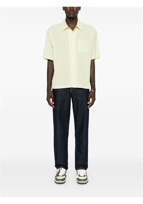 flat bottom crinkled shirt man yellow in poliestere STÜSSY | 11103240412