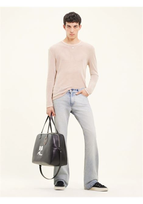 t-shirt ymesh long sleeves men sand in cotton COURRÈGES | 124JTS122JS00691007