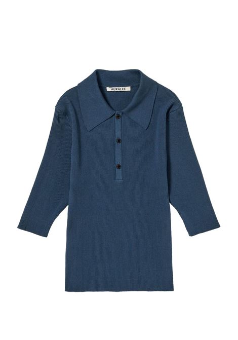 polo a coste donna navy AURALEE | A00P01HRNAVY