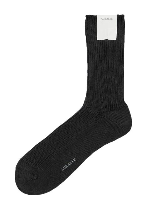 cashmere socks woman black AURALEE | A00S01SXWBLACK