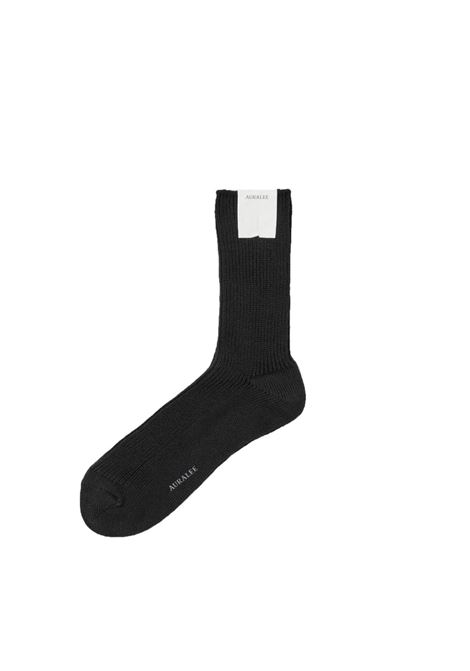 cashmere socks woman black AURALEE | A00S01SXWBLACK
