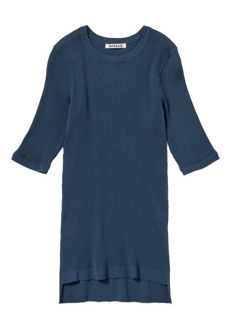 rib t-shirt woman navy AURALEE | A00T02HRNAVY