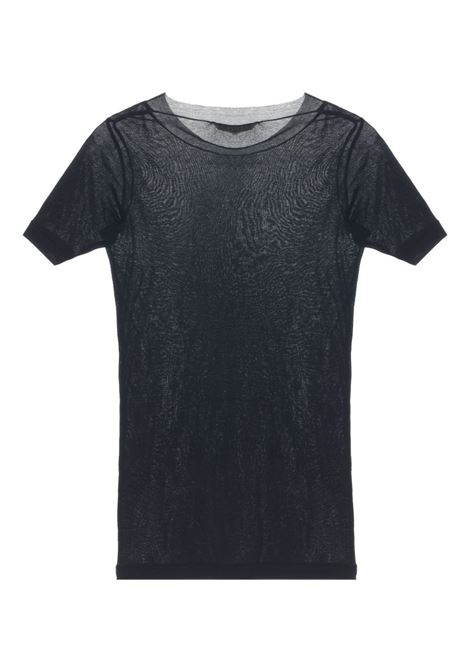 rib t-hirt woman black AURALEE | A00T03HFBLACK