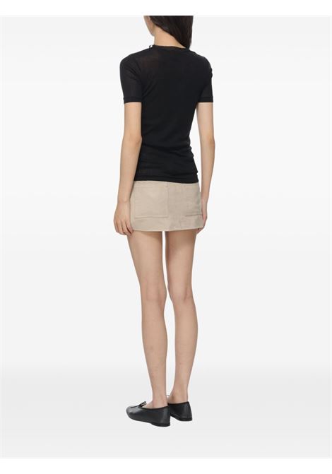rib t-hirt woman black AURALEE | A00T03HFBLACK