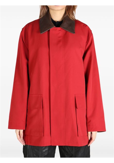 wool max canvas jacket woman red AURALEE | A25SB06WCRED