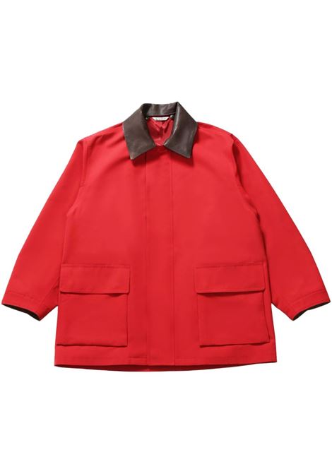 wool max canvas jacket woman red AURALEE | A25SB06WCRED