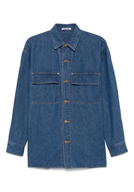 camicia denim uomo indigo AURALEE | A25SS01SDINDIGO