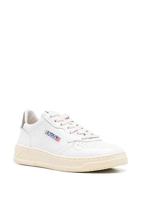 medalist aulw low ll77 sneakers woman white and military green AUTRY | AULWLL77
