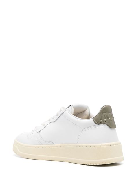 medalist aulw low ll77 sneakers woman white and military green AUTRY | AULWLL77