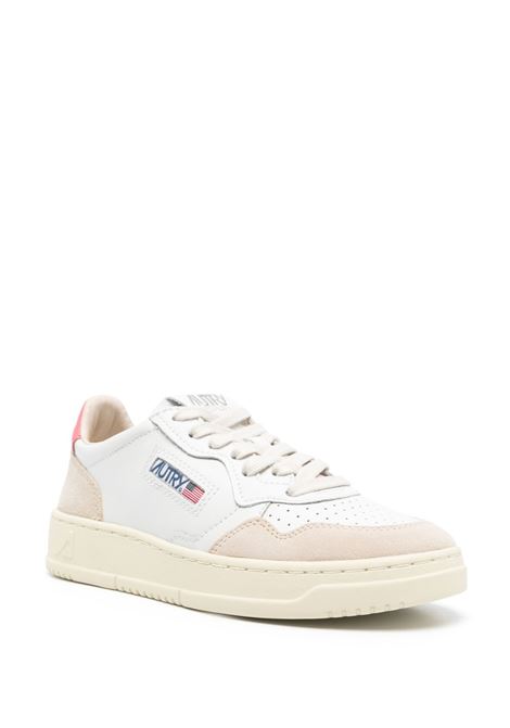 medalist low aulw ls78 sneakers woman white pink and beige AUTRY | AULWLS78