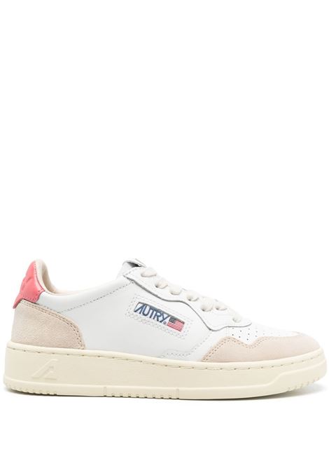 medalist low aulw ls78 sneakers woman white pink and beige AUTRY | AULWLS78