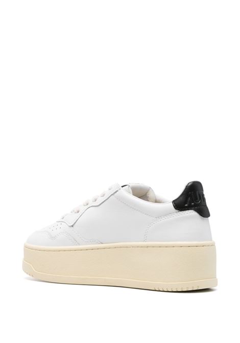 medalist platform low sneakers woman white and black AUTRY | PTLWLL22