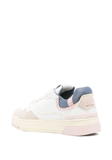 sneakers clc low rolw mc01 donna bianche e pesca AUTRY | ROLWMC01
