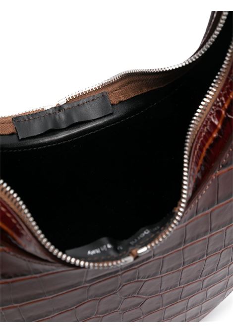 borsa croco print swipe donna marrone COPERNI | COPBA01F6032BRW