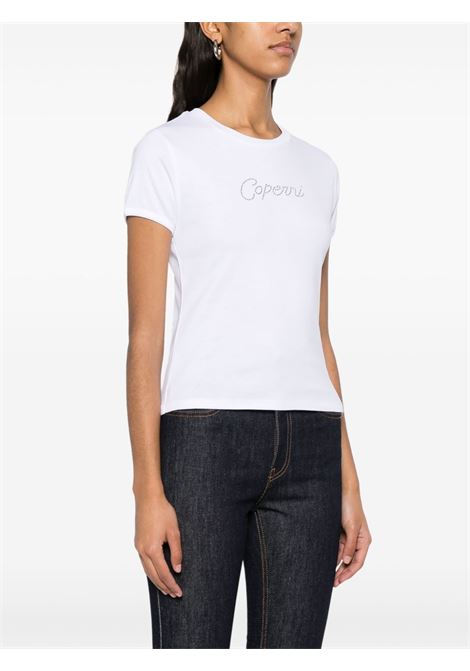 t-shirt crystal logo donna bianca COPERNI | COPJS07CRF5017WHT