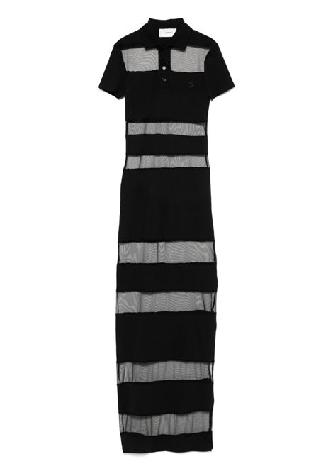 abito striped sheer polo donna nero COPERNI | COPJS114F5028BLK