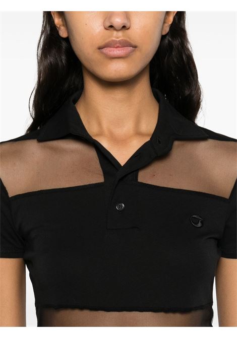 abito striped sheer polo donna nero COPERNI | COPJS114F5028BLK