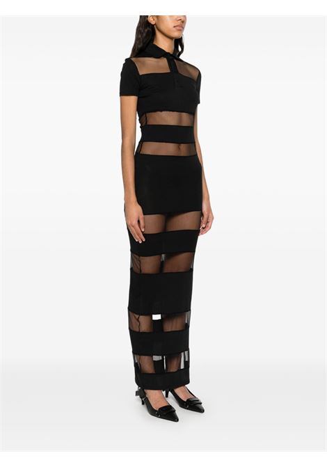 abito striped sheer polo donna nero COPERNI | COPJS114F5028BLK