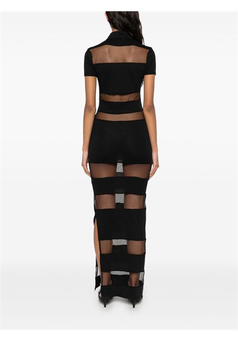 abito striped sheer polo donna nero COPERNI | COPJS114F5028BLK