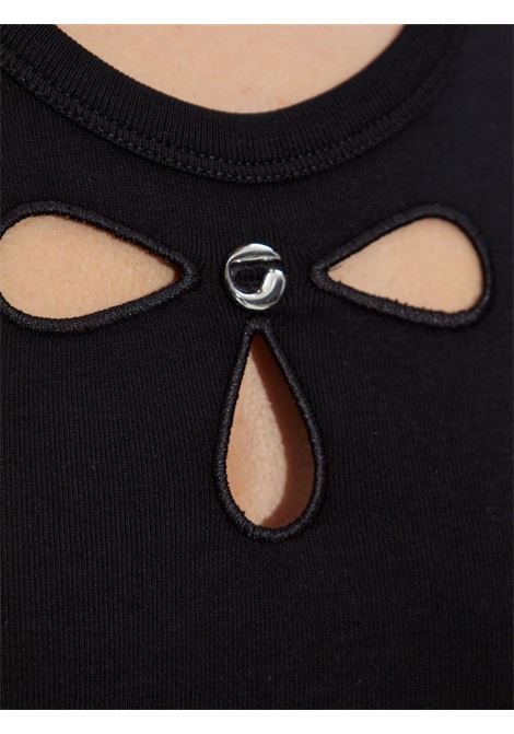 petal embroidered tank top donna nero COPERNI | COPJS123F5012BLK